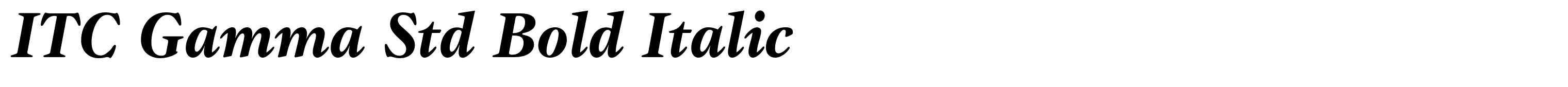 ITC Gamma Std Bold Italic